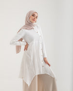 Linen Buttoned Chemise Off white