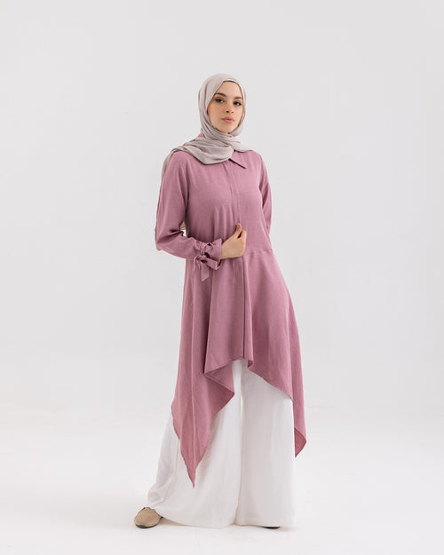 High Low Buttoned Chemise Cashmere