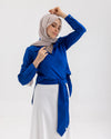 Wrap Poplin Chemise Royal Blue