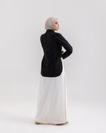 Wrap Poplin Chemise Black