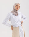 Wrap Poplin Chemise White