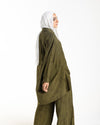 Embroidered Chemise Olive