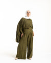 Embroidered Chemise Olive