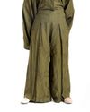 Embroidered Wide Leg Pants Olive CODE 1703