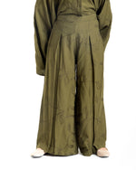 Embroidered Wide Leg Pants Olive CODE 1703