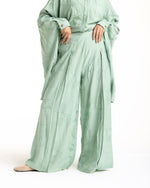 Embroidered Wide Leg Pants Mint CODE 1703