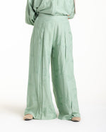 Embroidered Wide Leg Pants Mint CODE 1703
