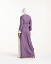 Linen Pleated Dress Mauve