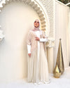 Free Size Pleated Cape Beige
