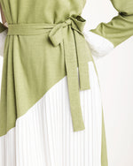 Linen Pleated Dress Pistachio