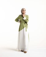 Linen Pleated Dress Pistachio