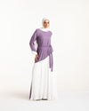 Linen Pleated Dress Mauve
