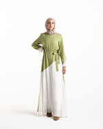 Linen Pleated Dress Pistachio