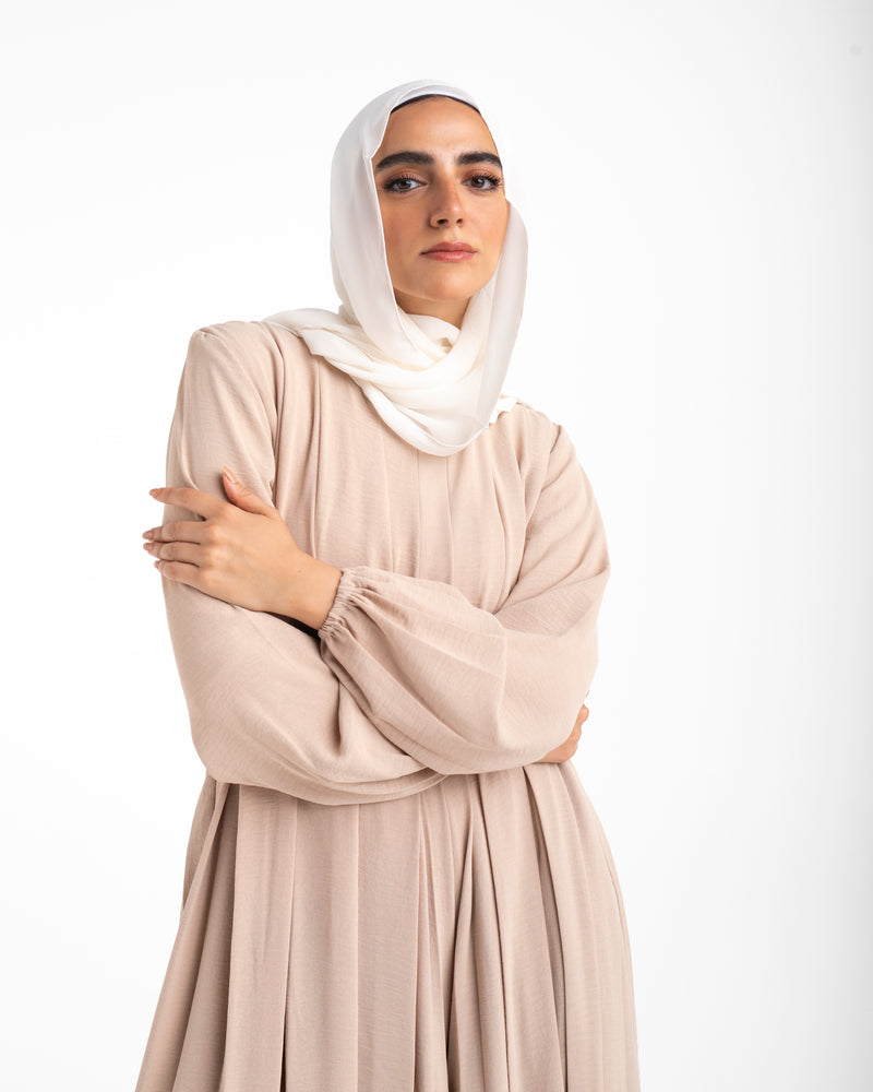 Pleated Jumpsuit Beige CODE 150