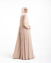 Pleated Jumpsuit Beige CODE 150