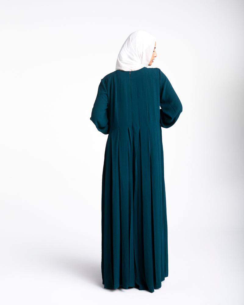 Pleated Jumpsuit Teal CODE 150