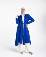 Shirt Dress With Front Buttons Royal Blue