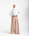 Wide Leg Pants Beige CODE 1702