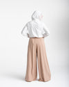 Wide Leg Pants Beige CODE 1702