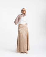 Maxi Silk Skirt Beige