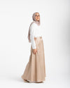 Maxi Silk Skirt Beige