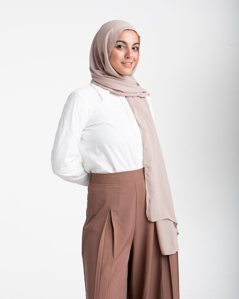 Wide Leg Pants Brown CODE 1702