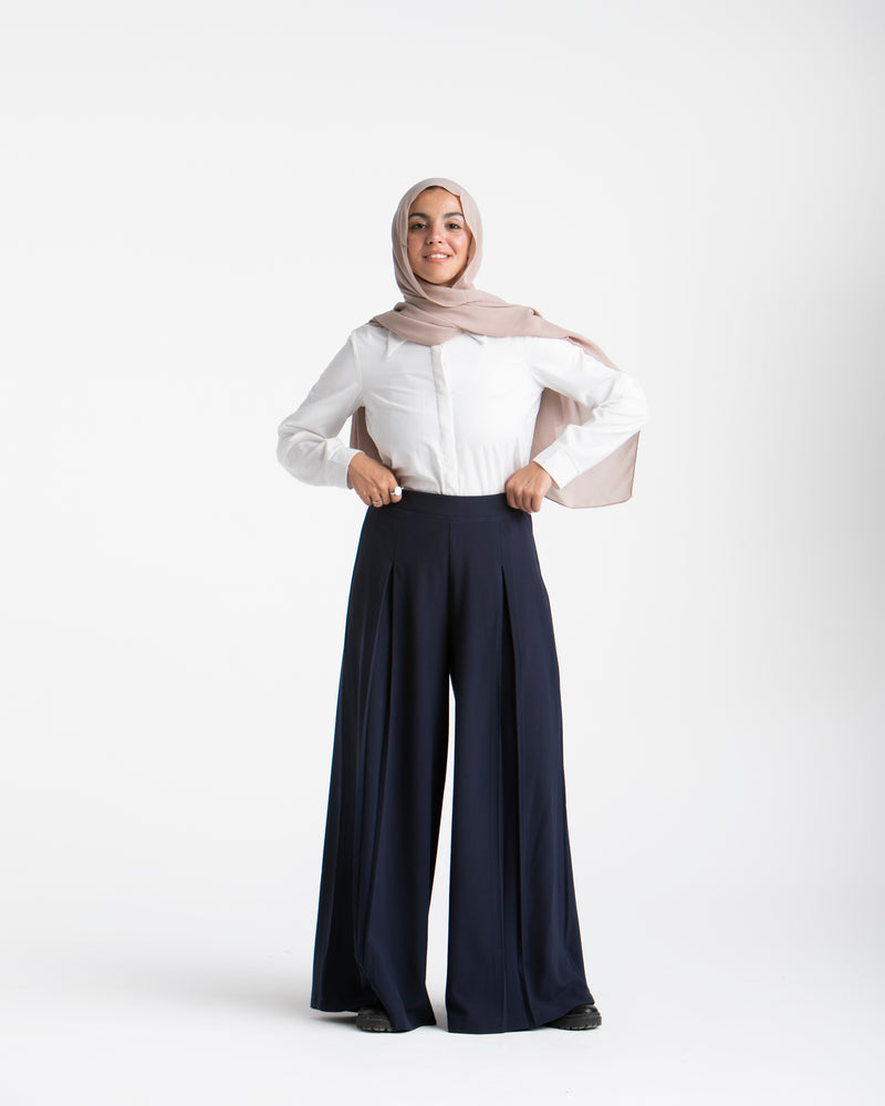 Wide Leg Pants Navy CODE 1702