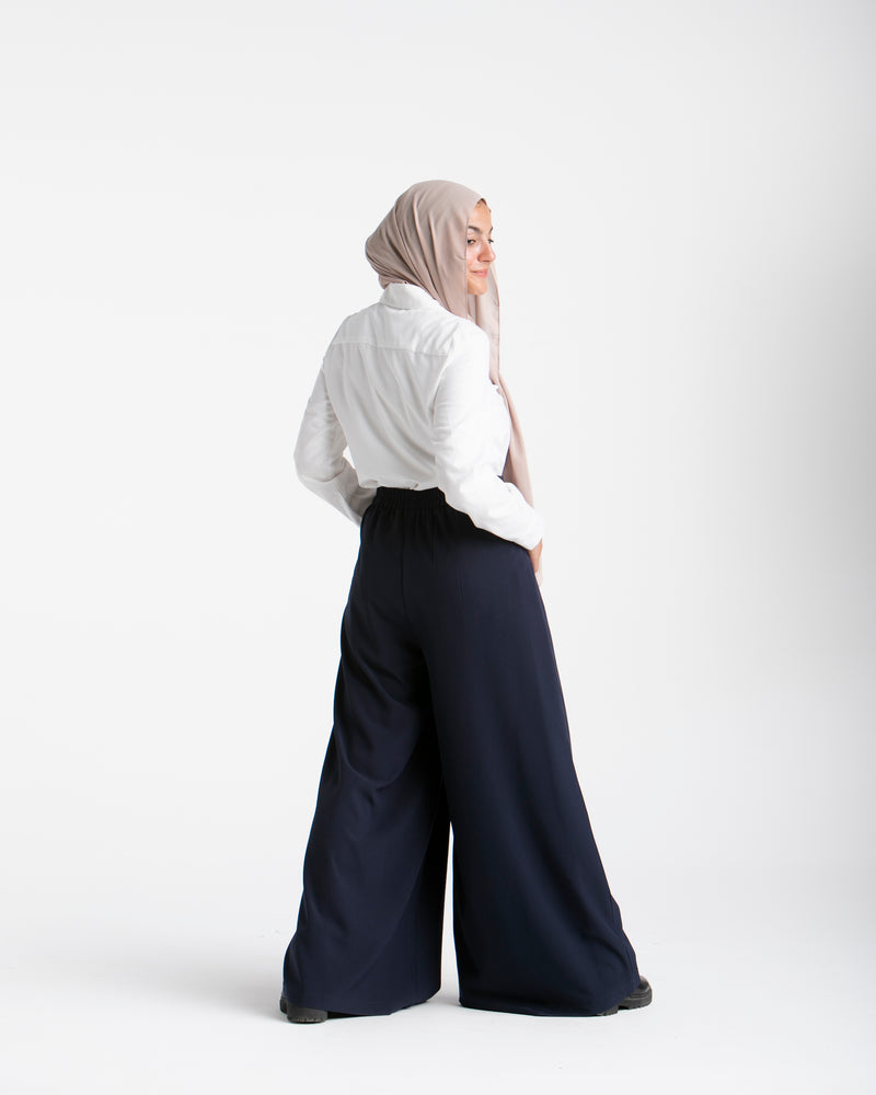 Wide Leg Pants Navy CODE 1702
