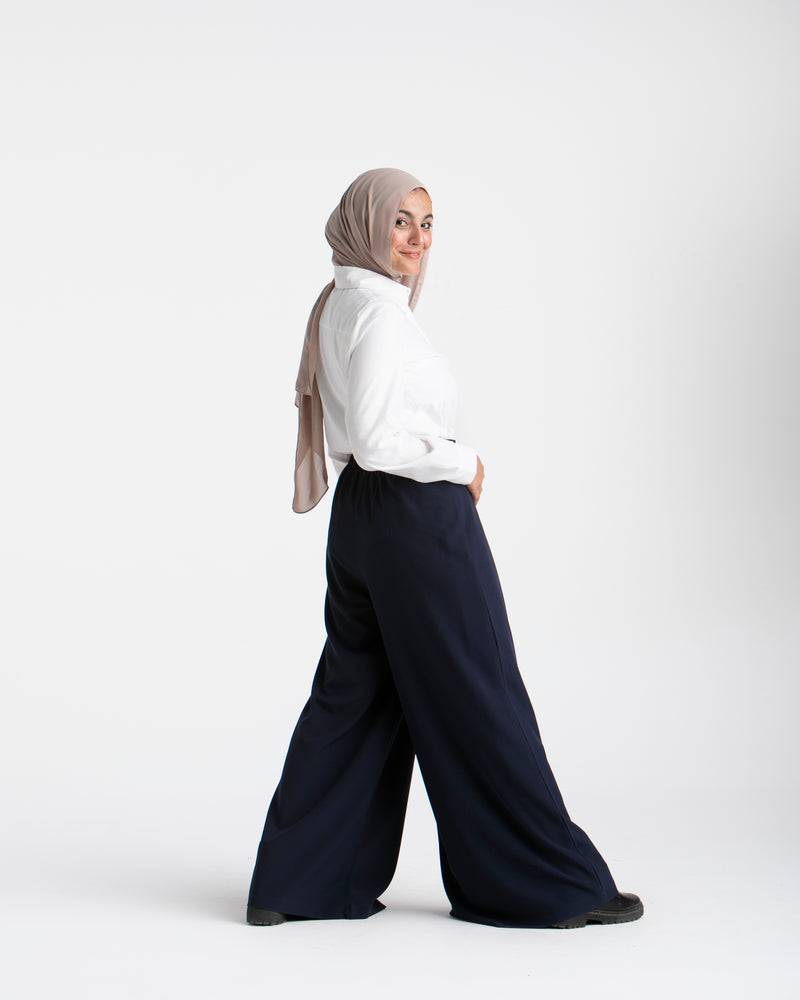 Wide Leg Pants Navy CODE 1702
