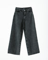 High Waisted Wide Leg Denim Pants Grey CODE 190