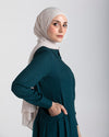 Linen Dress With Pockets Teal CODE 94