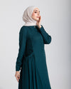 Linen Dress With Pockets Teal CODE 94