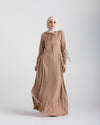 Linen Dress With Pockets Cafe CODE 94