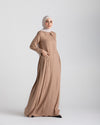 Linen Dress With Pockets Cafe CODE 94