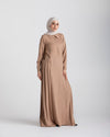 Linen Dress With Pockets Cafe CODE 94