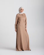 Linen Dress With Pockets Cafe CODE 94