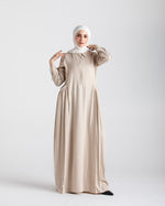 Linen Dress With Pockets Beige CODE 94