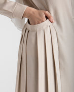 Linen Dress With Pockets Beige CODE 94