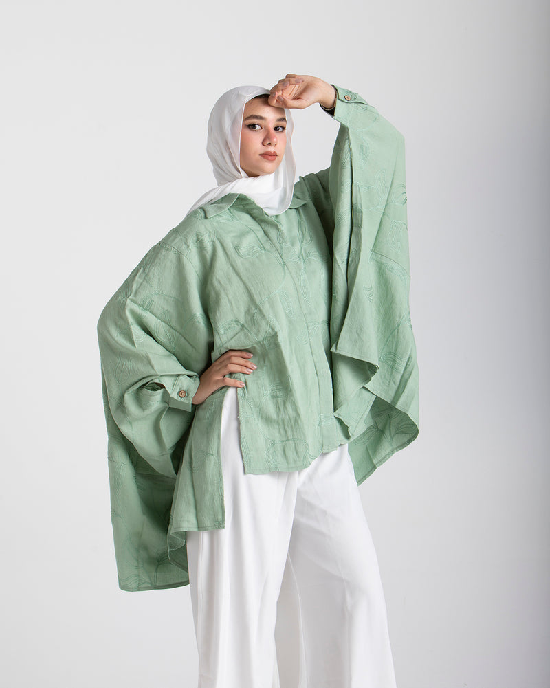 Embroidered Chemise Mint