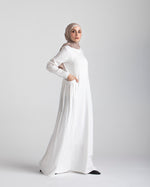 Linen Dress With Pockets White CODE 94