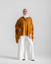 Embroidered Chemise Mustard