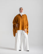 Embroidered Chemise Mustard