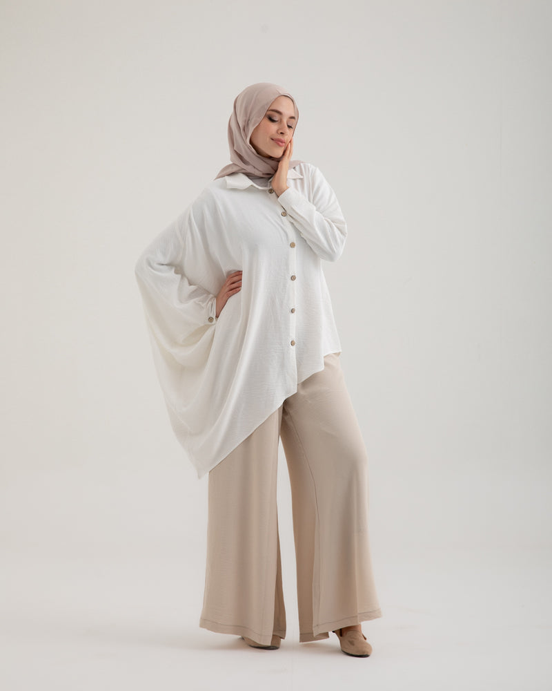 Asymmetric Top Off-white