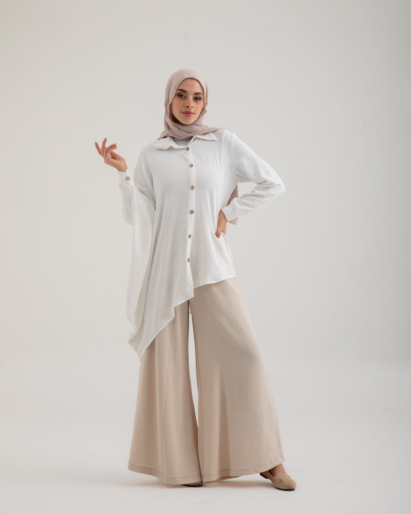 Asymmetric Top Off-white