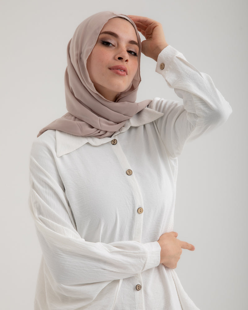 Asymmetric Top Off-white