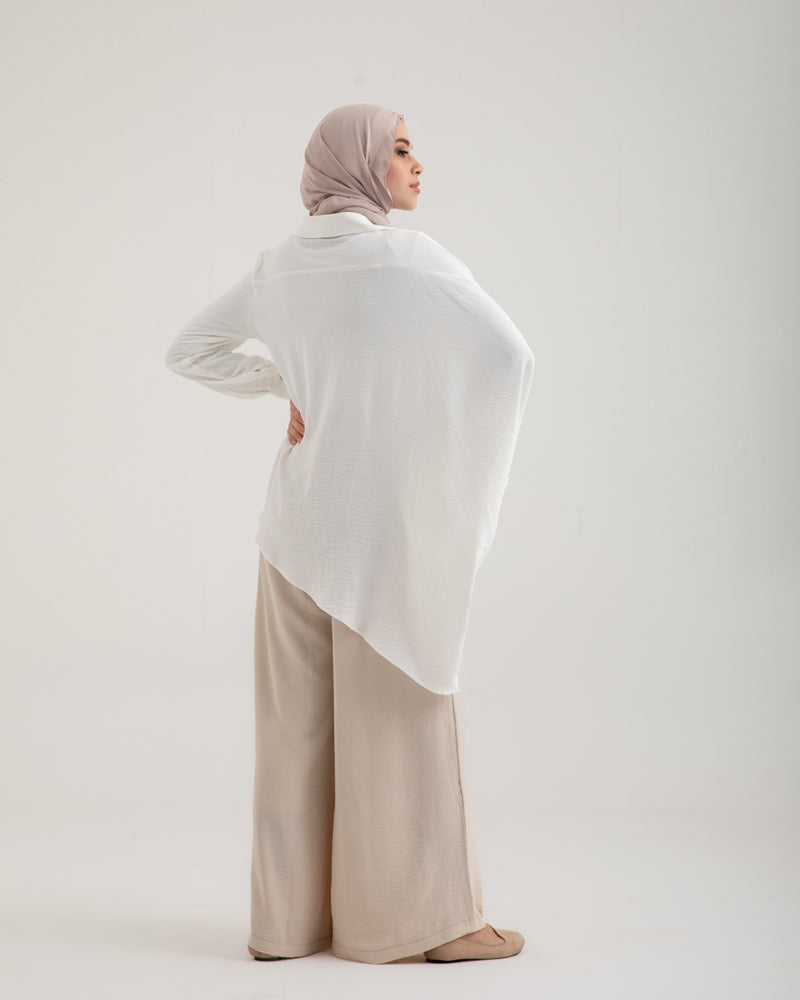 Asymmetric Top Off-white