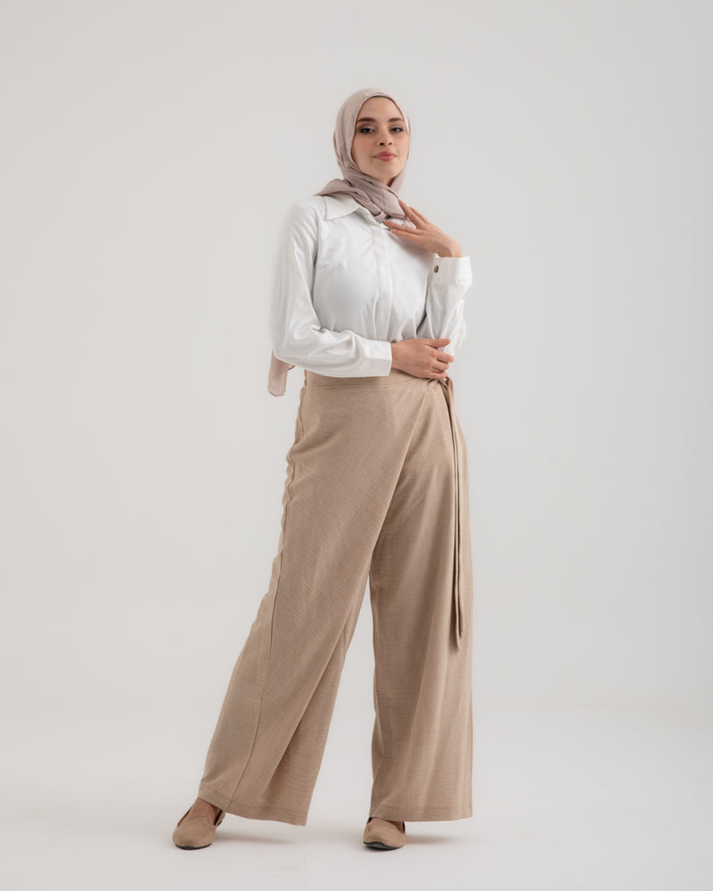 Wrap Pants Beige