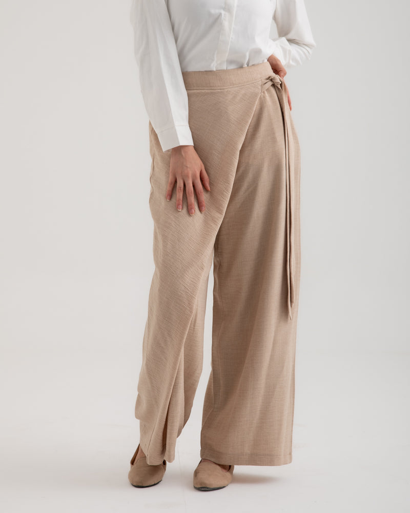 Wrap Pants Beige