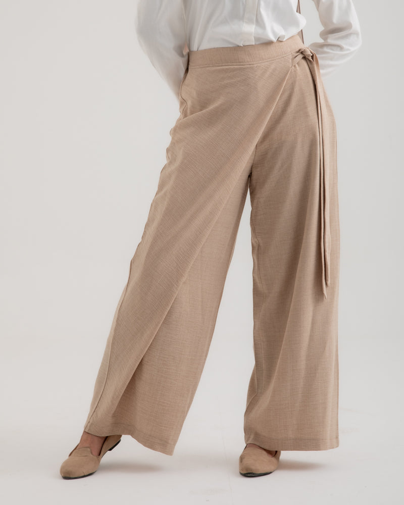 Wrap Pants Beige