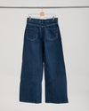 Wide Leg Denim Pants Navy